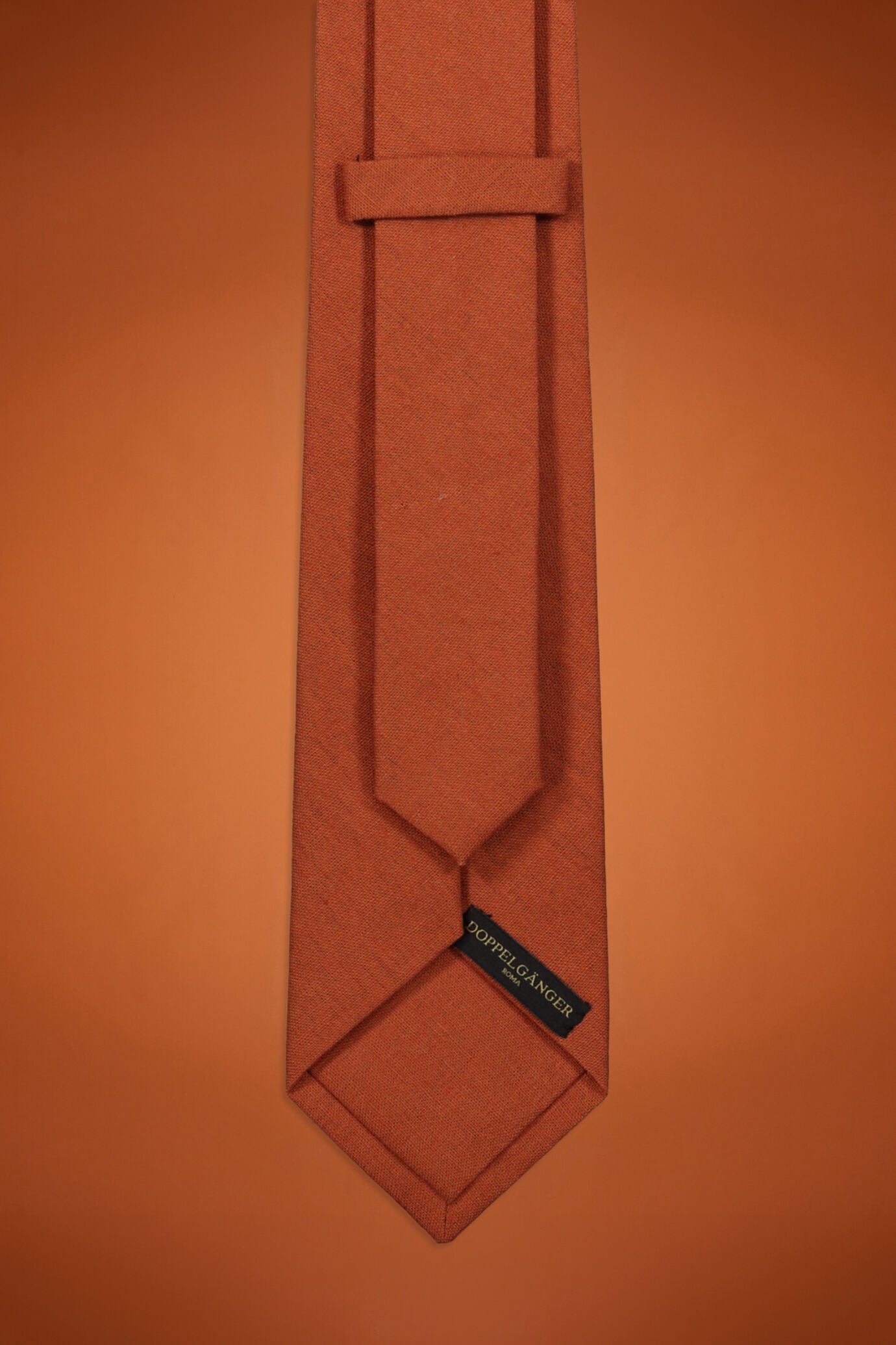 Linen blend tie solid colour