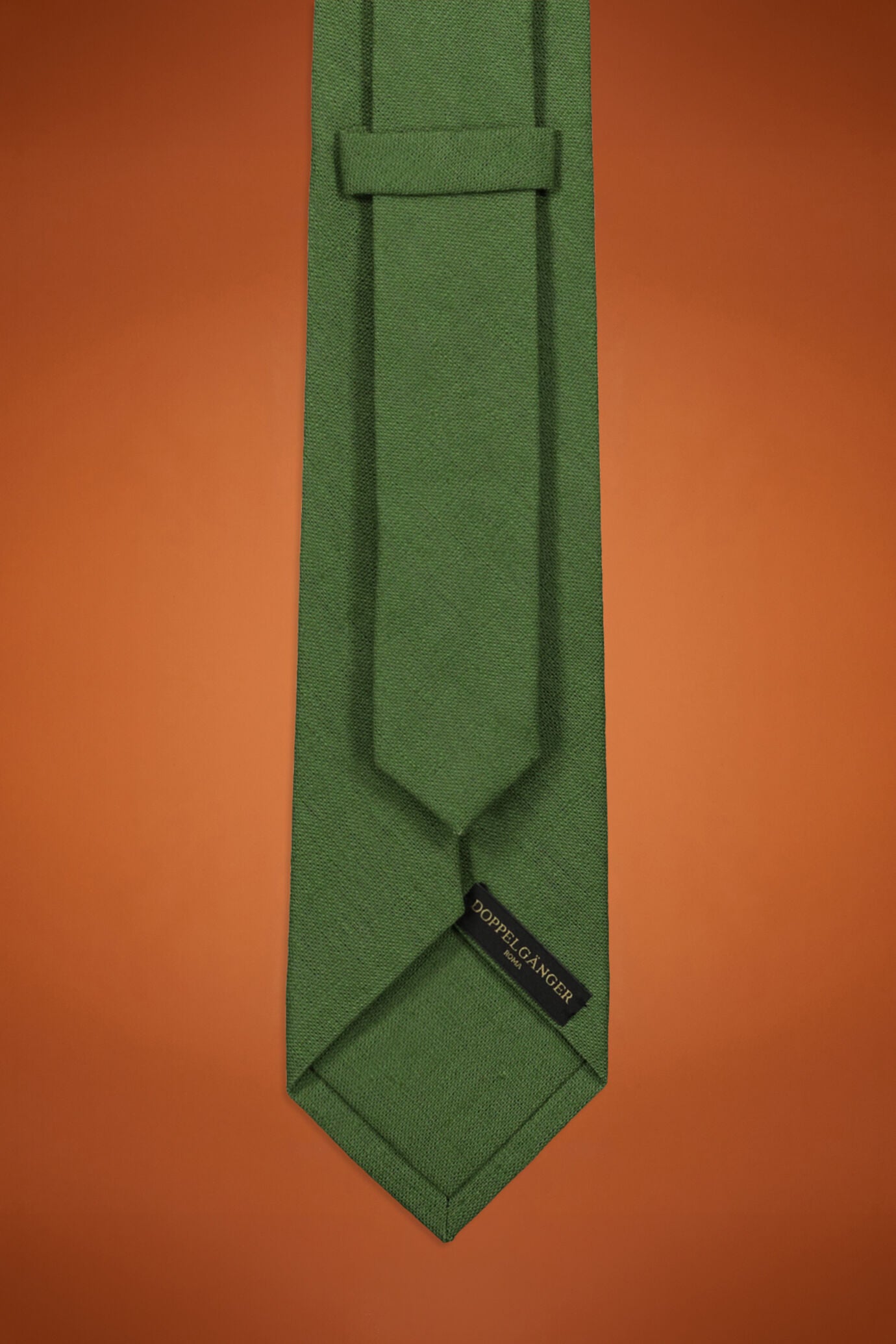 Linen blend tie solid colour