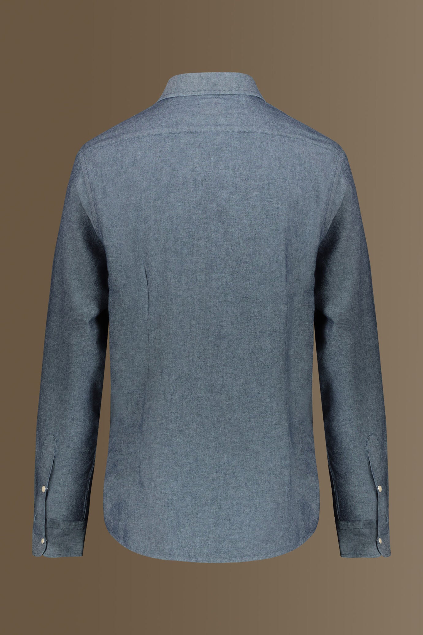 Casual shirt french collar chambray fabric