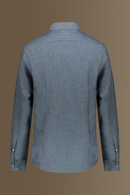 Casual shirt french collar chambray fabric