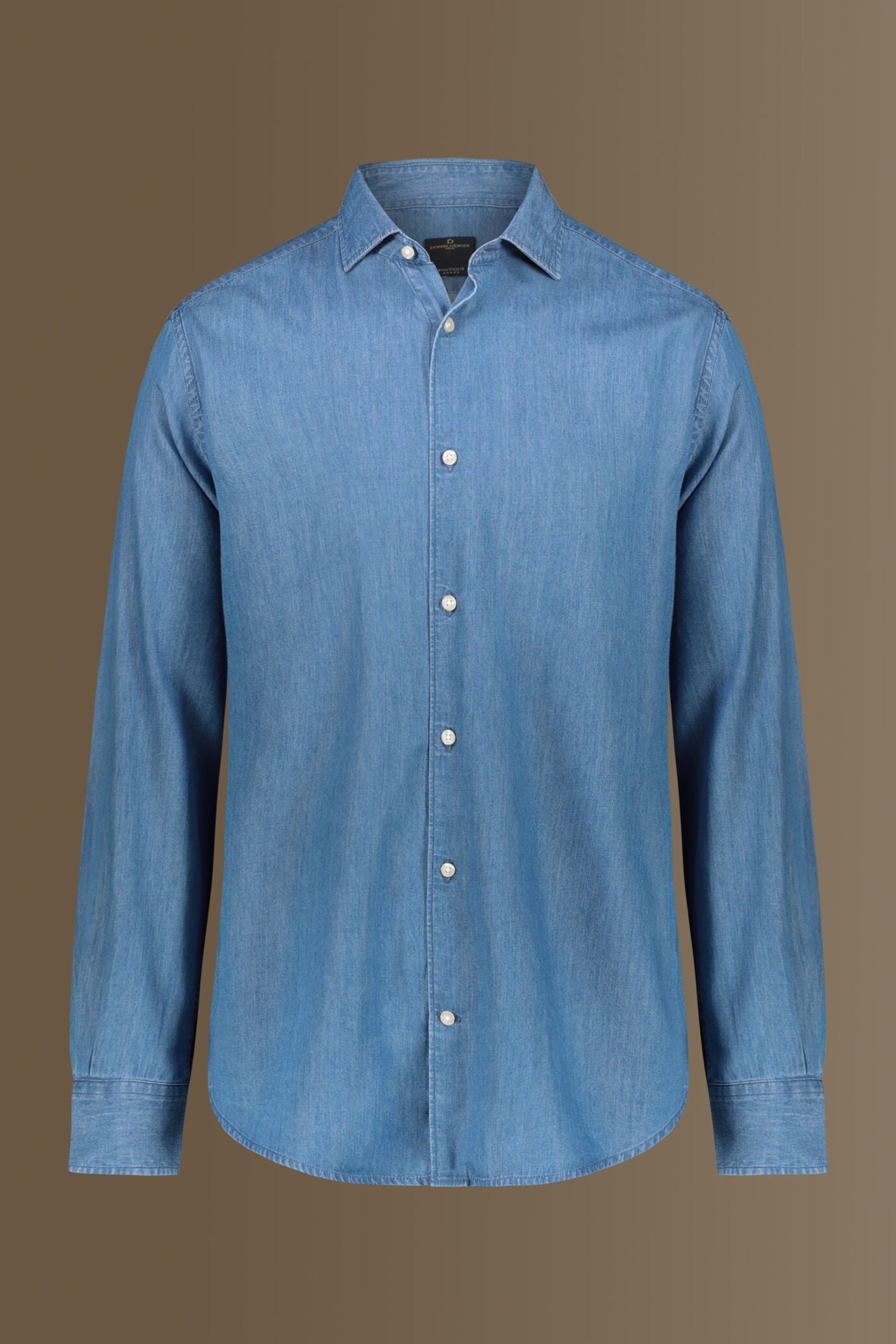 Casual shirt french collar jeans fabric