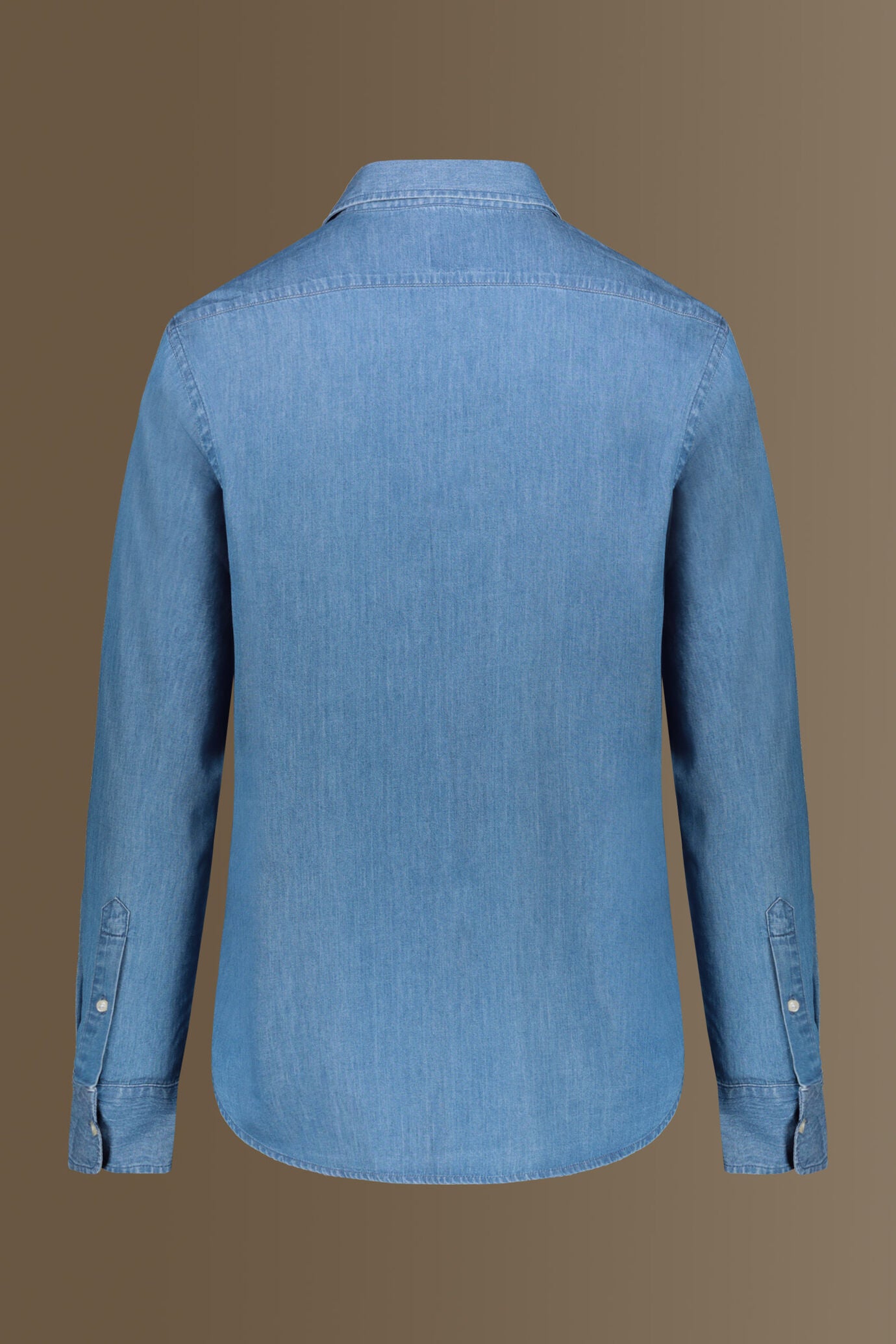 Casual shirt french collar jeans fabric