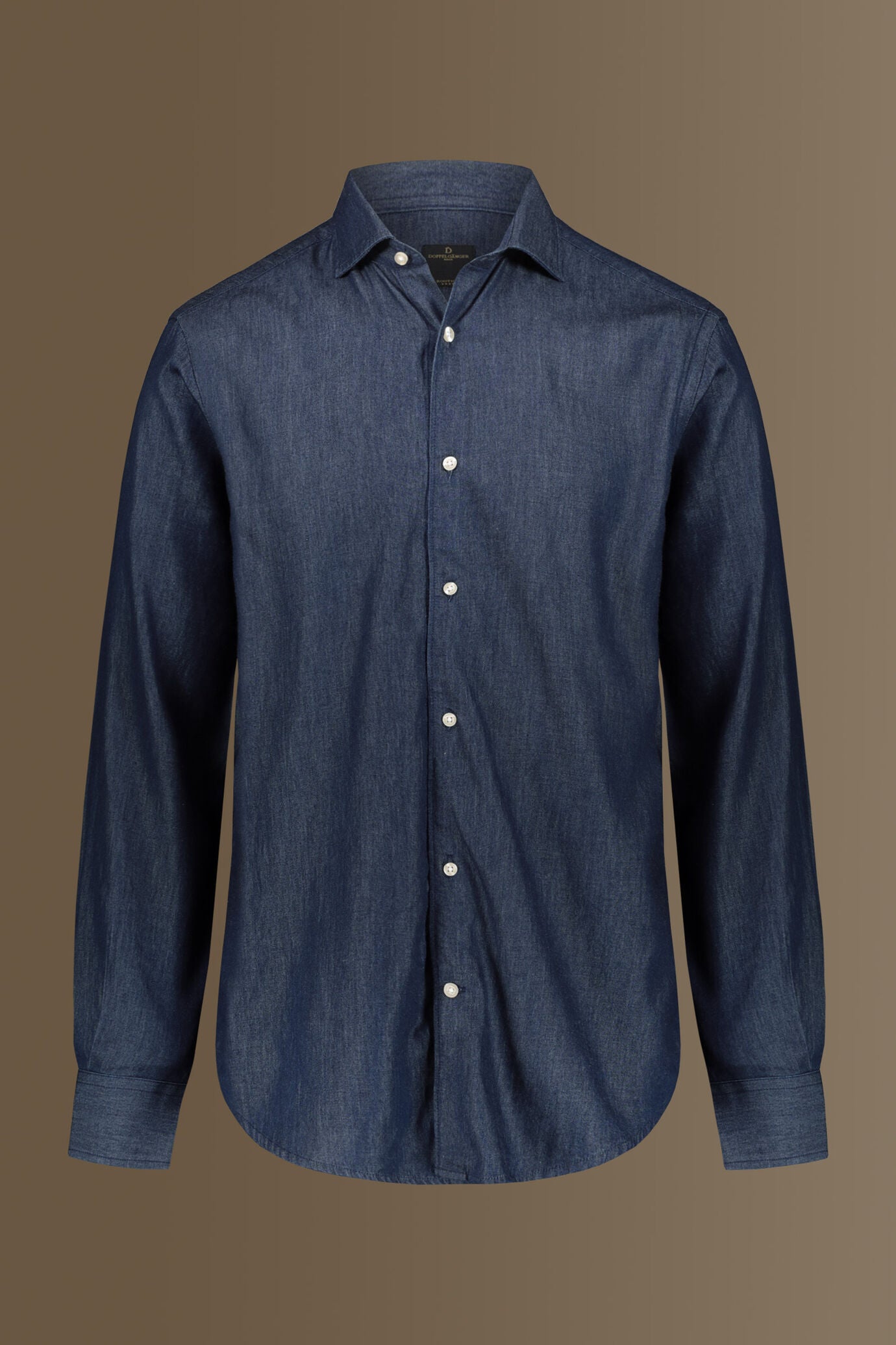 Casual shirt french collar jeans fabric