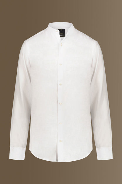 Casual shirt corean collar 100% linen solid colour