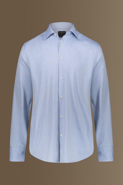 Classic washed shirt french collar pin point fabric