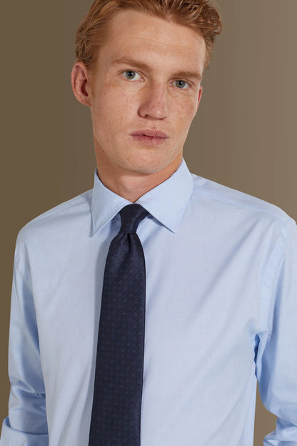 Classic washed shirt french collar pin point fabric