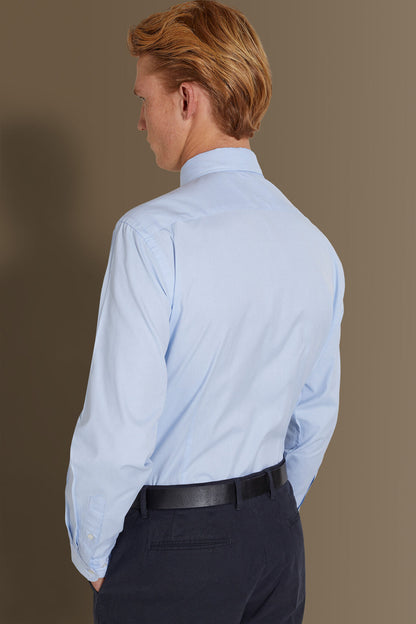 Classic washed shirt french collar pin point fabric