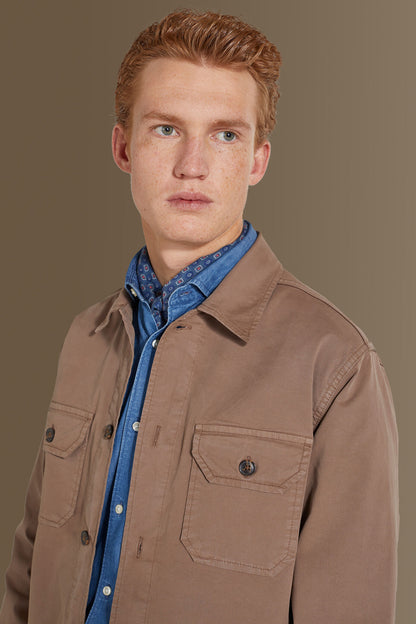 Chambray overshirt french collar