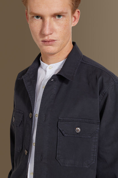 Chambray overshirt french collar