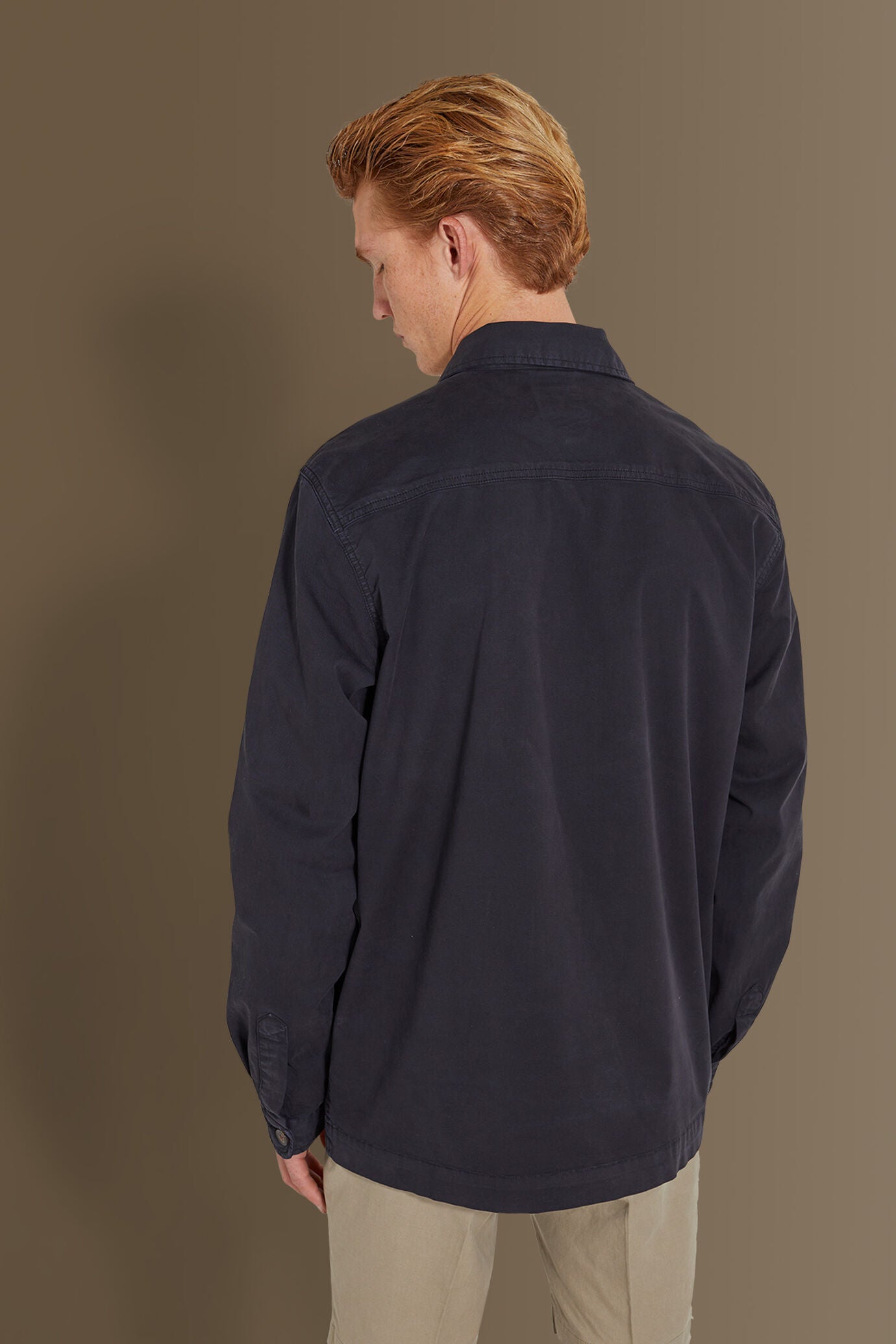 Chambray overshirt french collar