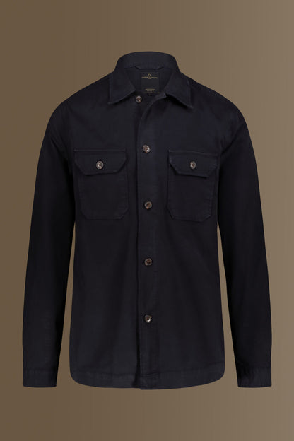 Chambray overshirt french collar