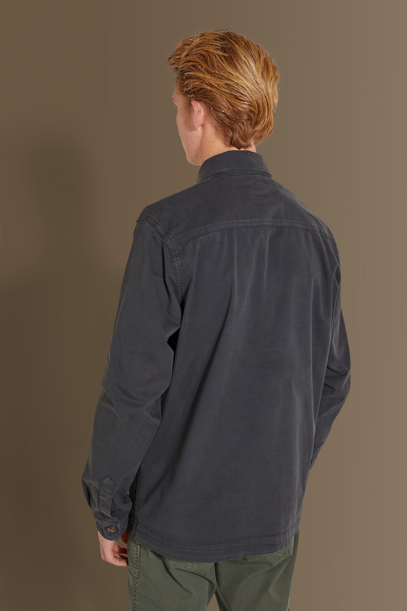 Chambray overshirt french collar