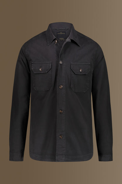 Chambray overshirt french collar