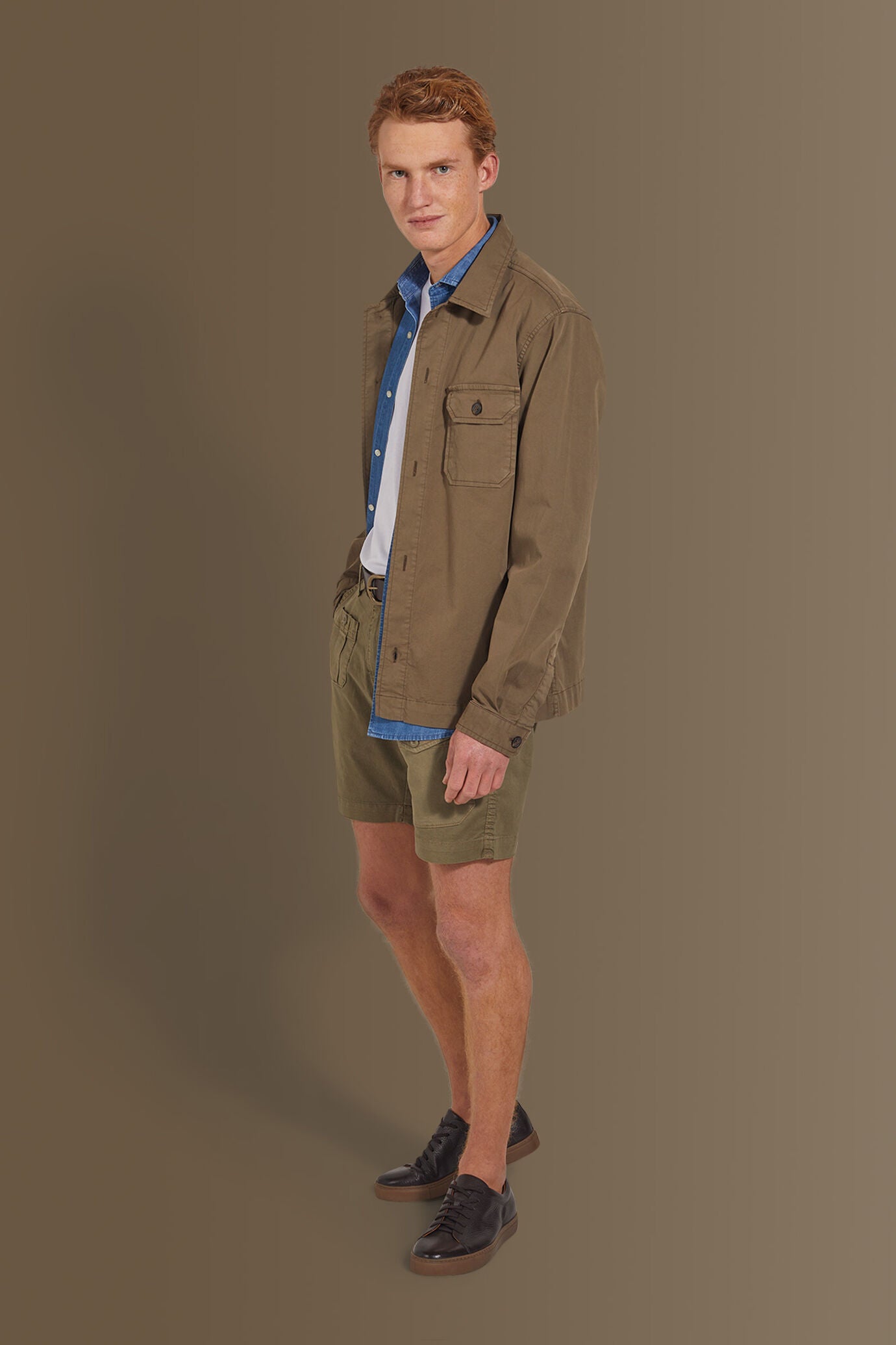 Chambray overshirt french collar