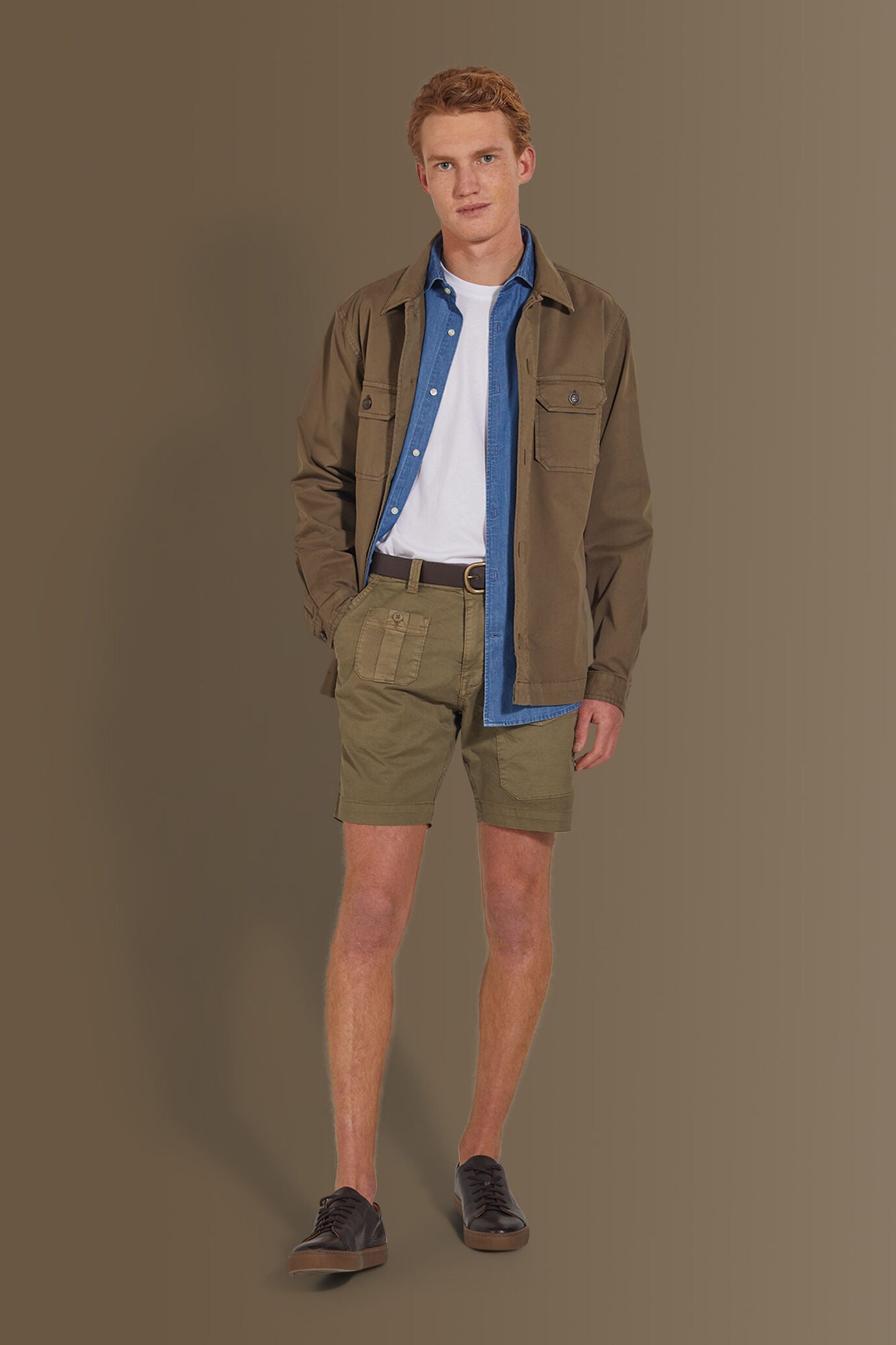 Chambray overshirt french collar