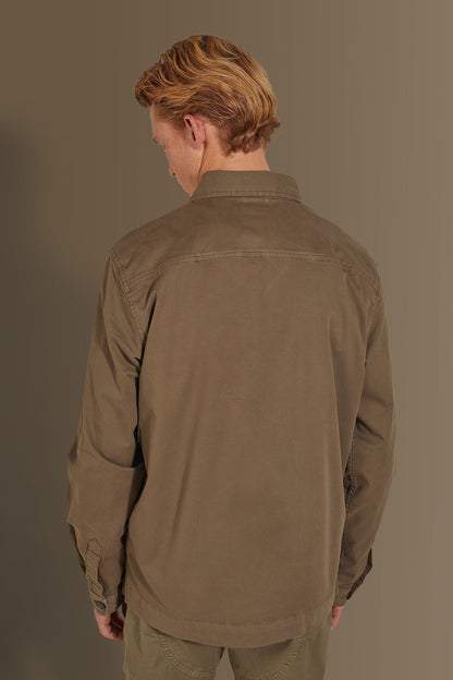 Chambray overshirt french collar