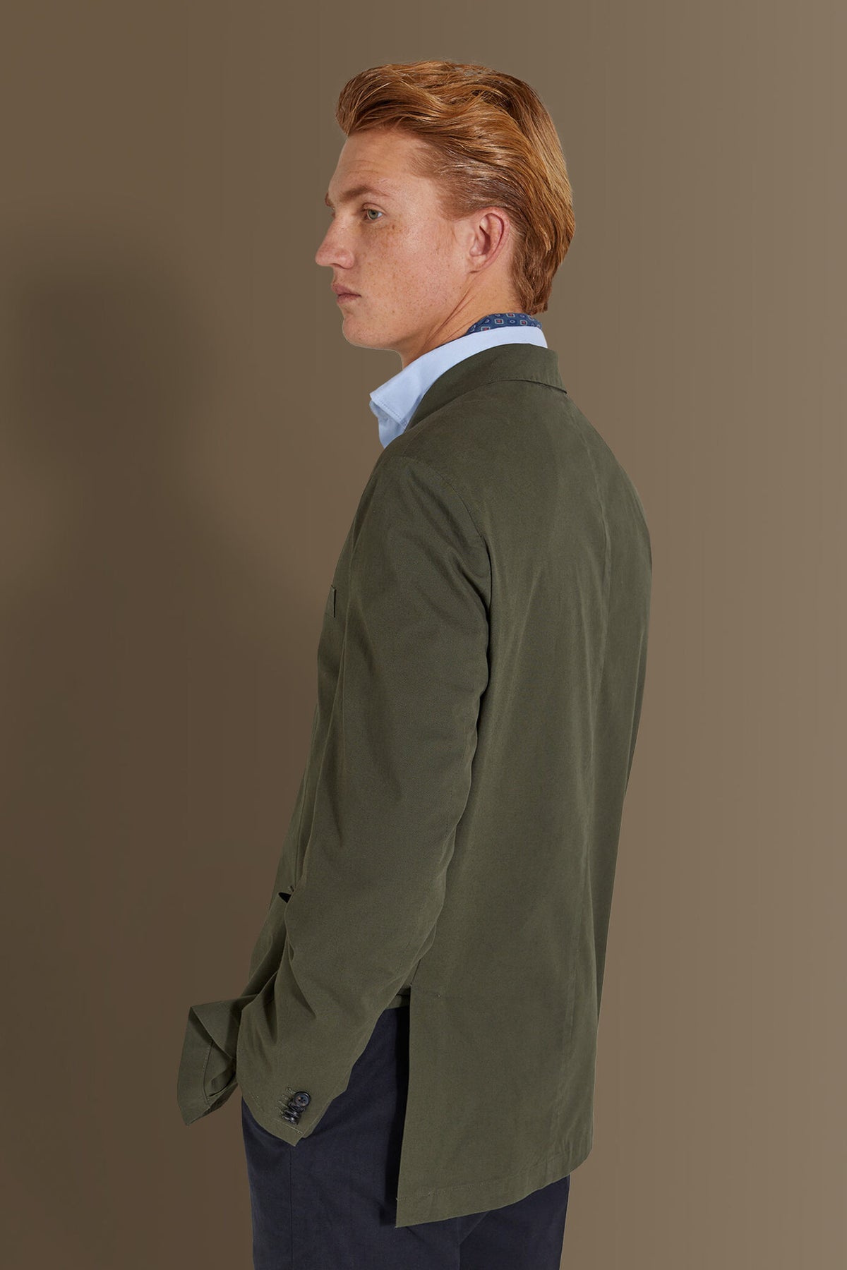 Single breasted jacket patch pocket