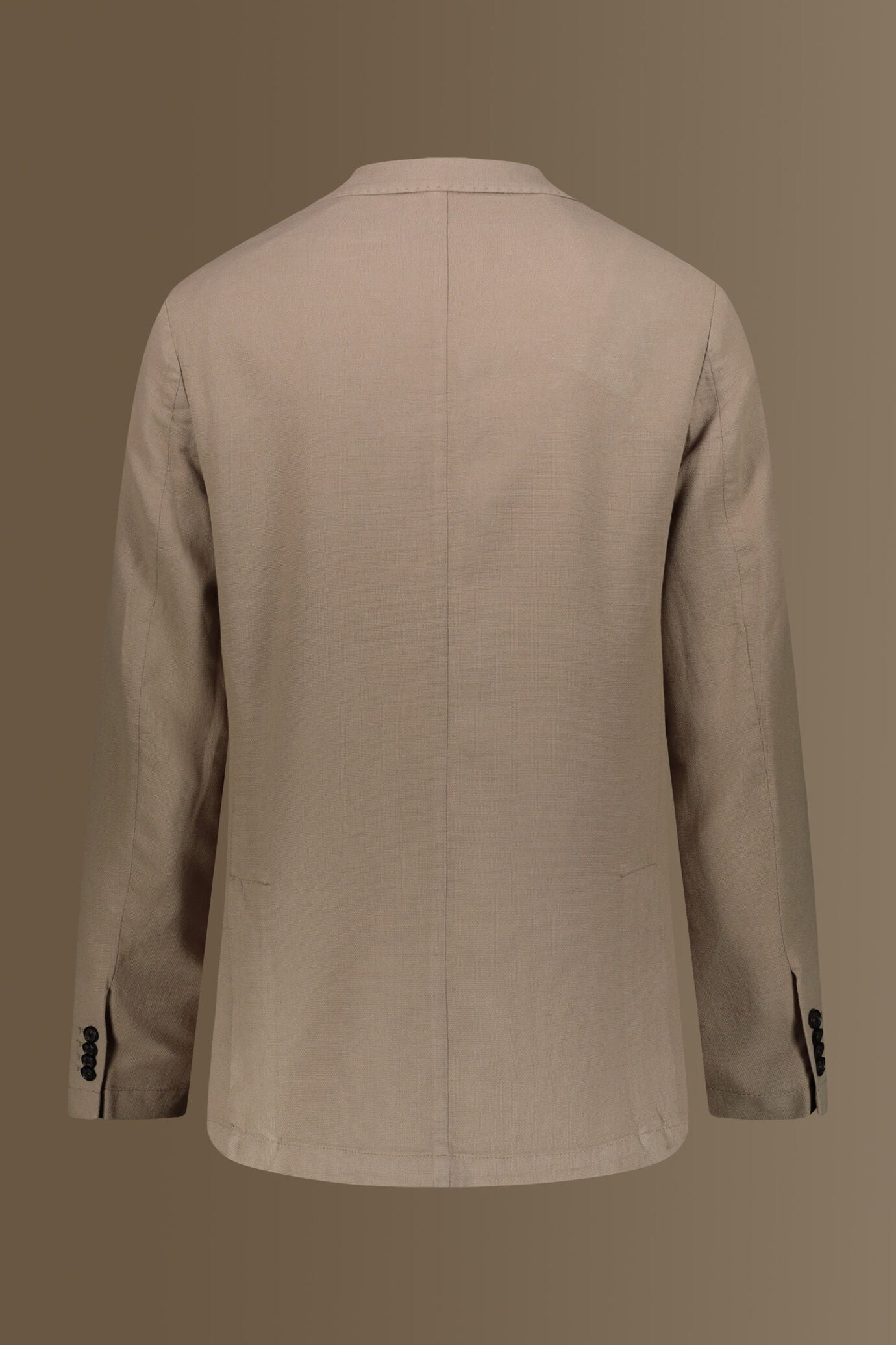 Single breasted jacket patch pocket cotton linen garmet dyed