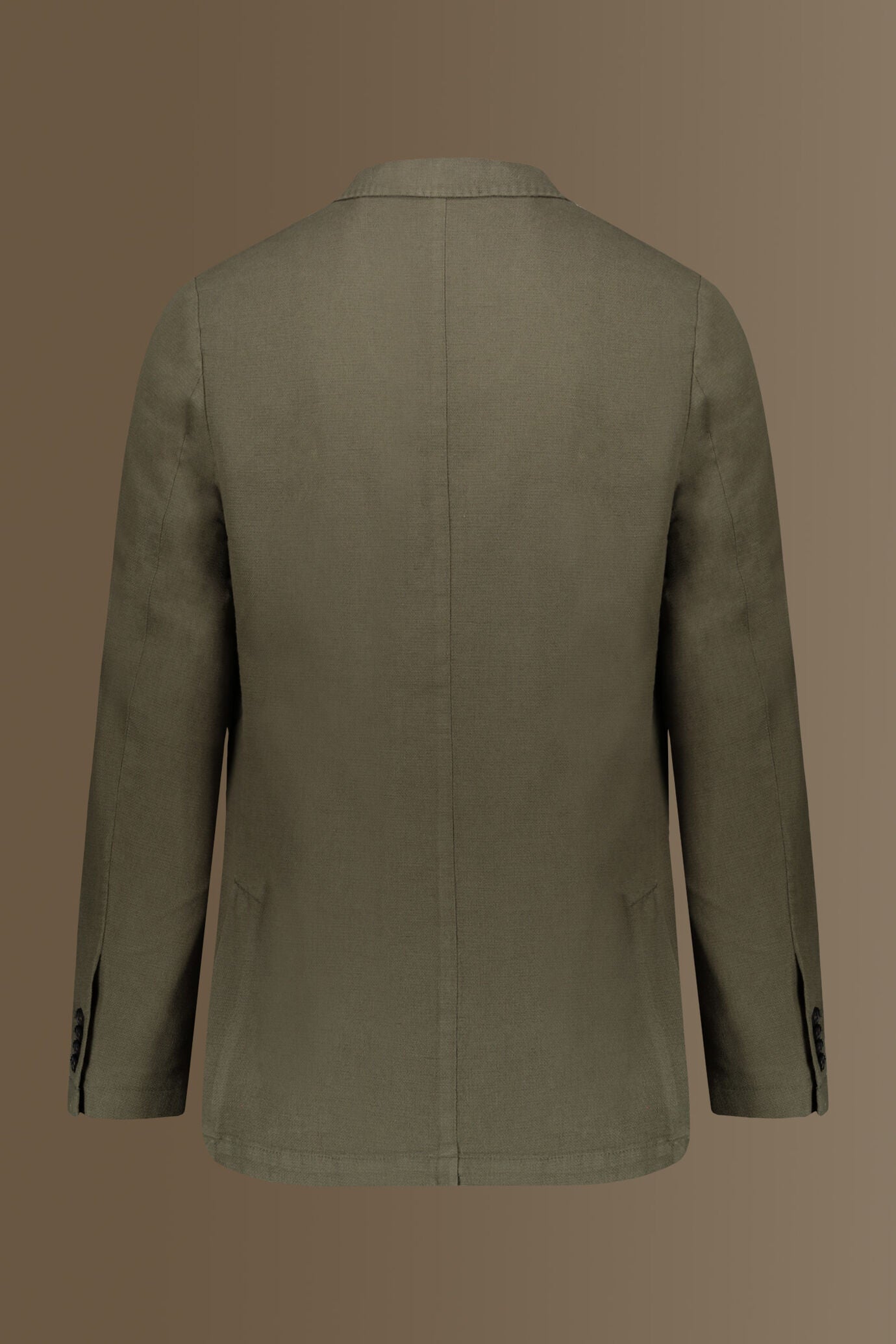 Single breasted jacket patch pocket cotton linen garmet dyed