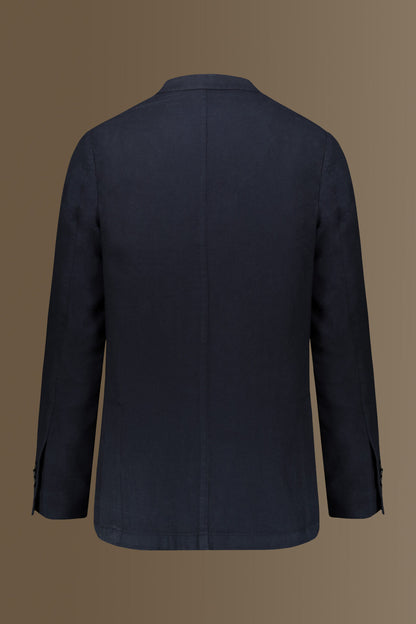 Single breasted jacket patch pocket cotton linen garmet dyed
