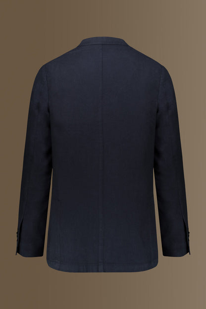 Single breasted jacket patch pocket cotton linen garmet dyed