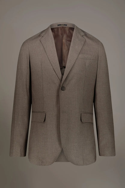 Single breasted jacket solid colour dobby fabric