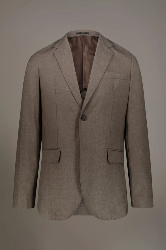 Single breasted jacket solid colour dobby fabric