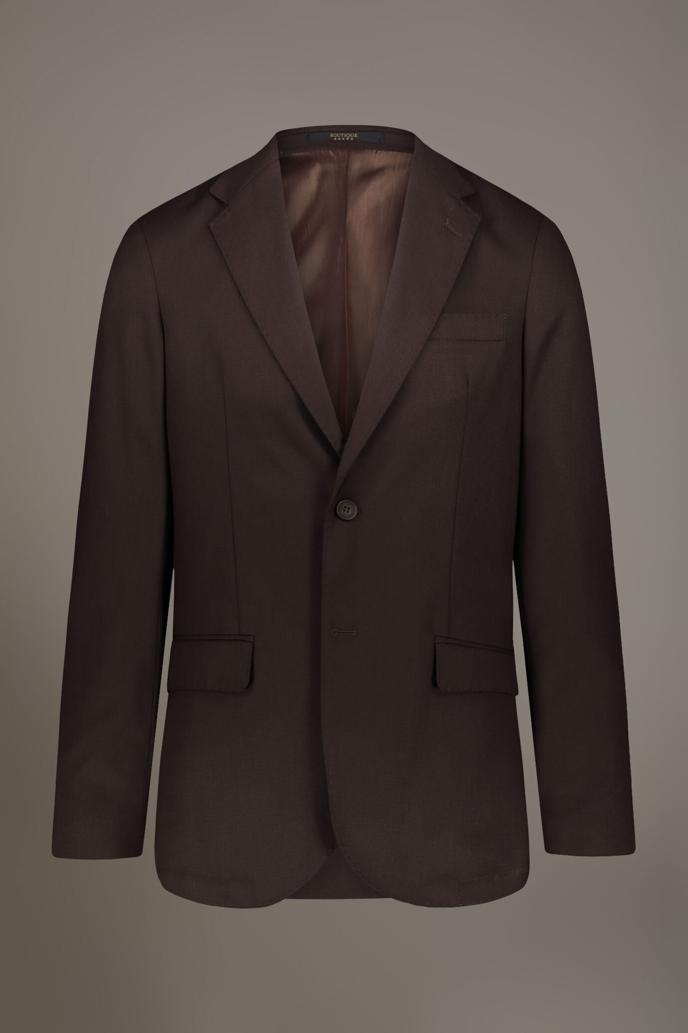 Single breasted jacket solid colour dobby fabric