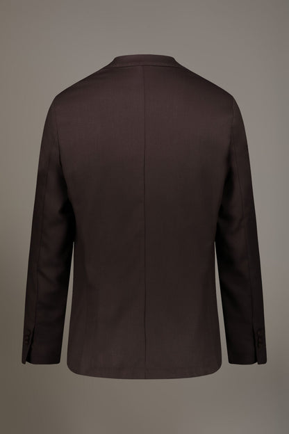 Single breasted jacket solid colour dobby fabric