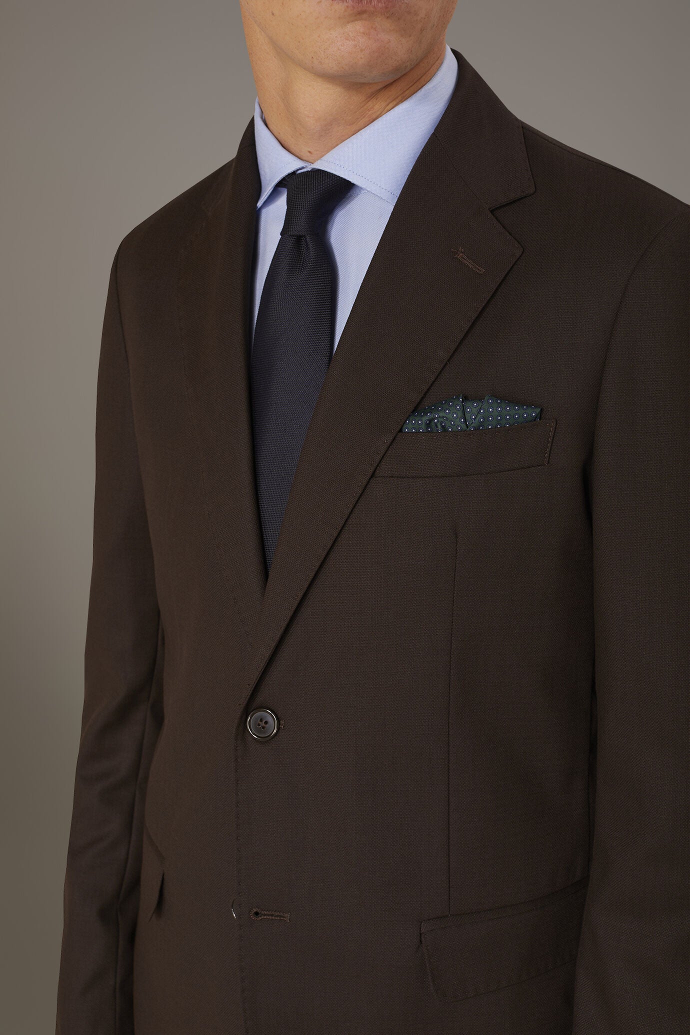 Single breasted jacket solid colour dobby fabric