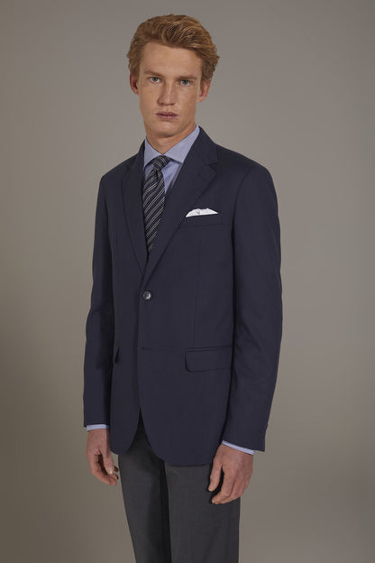 Single breasted jacket solid colour dobby fabric