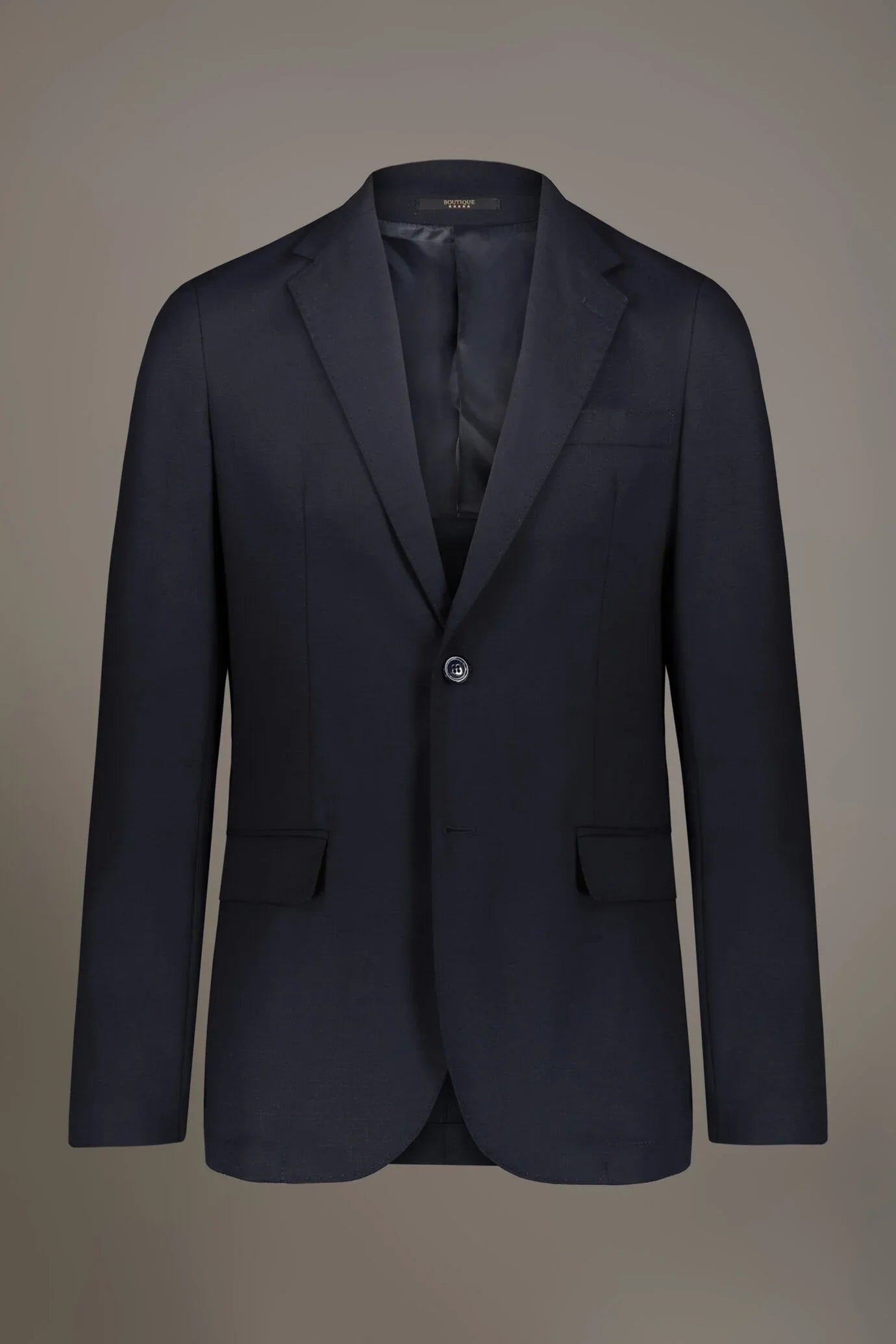 Single breasted jacket solid colour dobby fabric