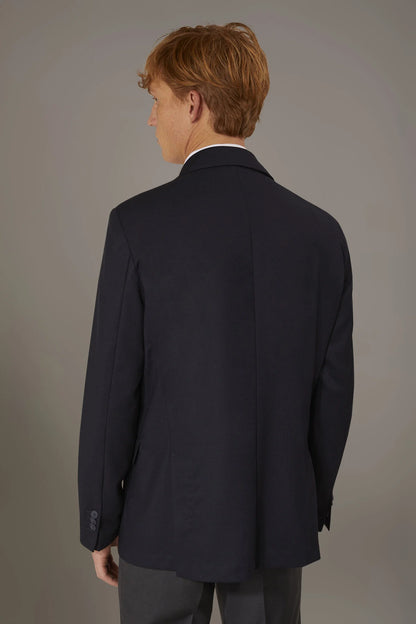 Single breasted jacket solid colour dobby fabric