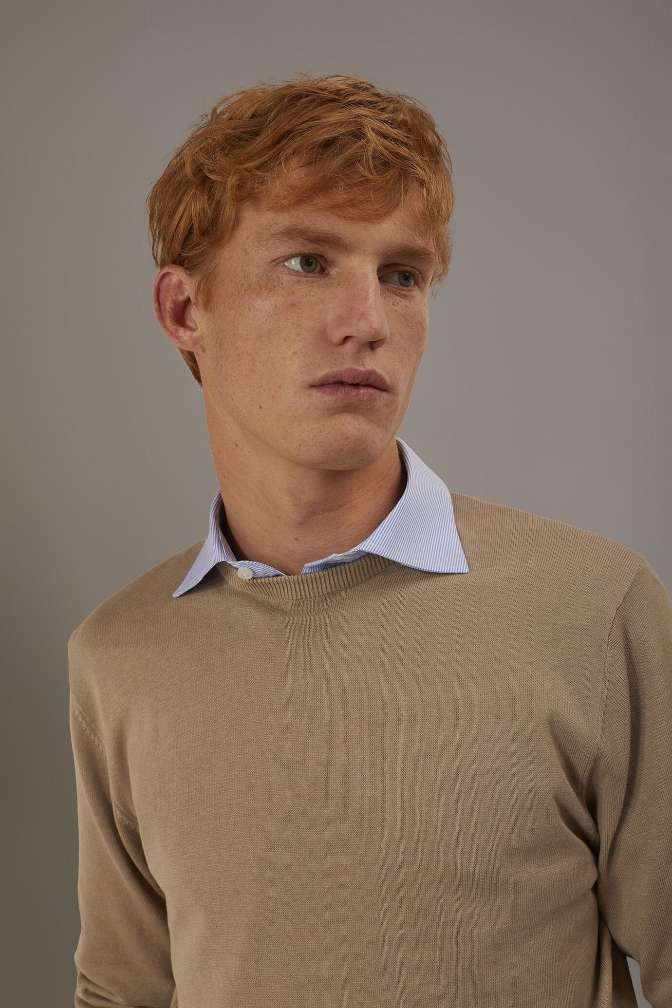 Round neck sweater 100% cotton