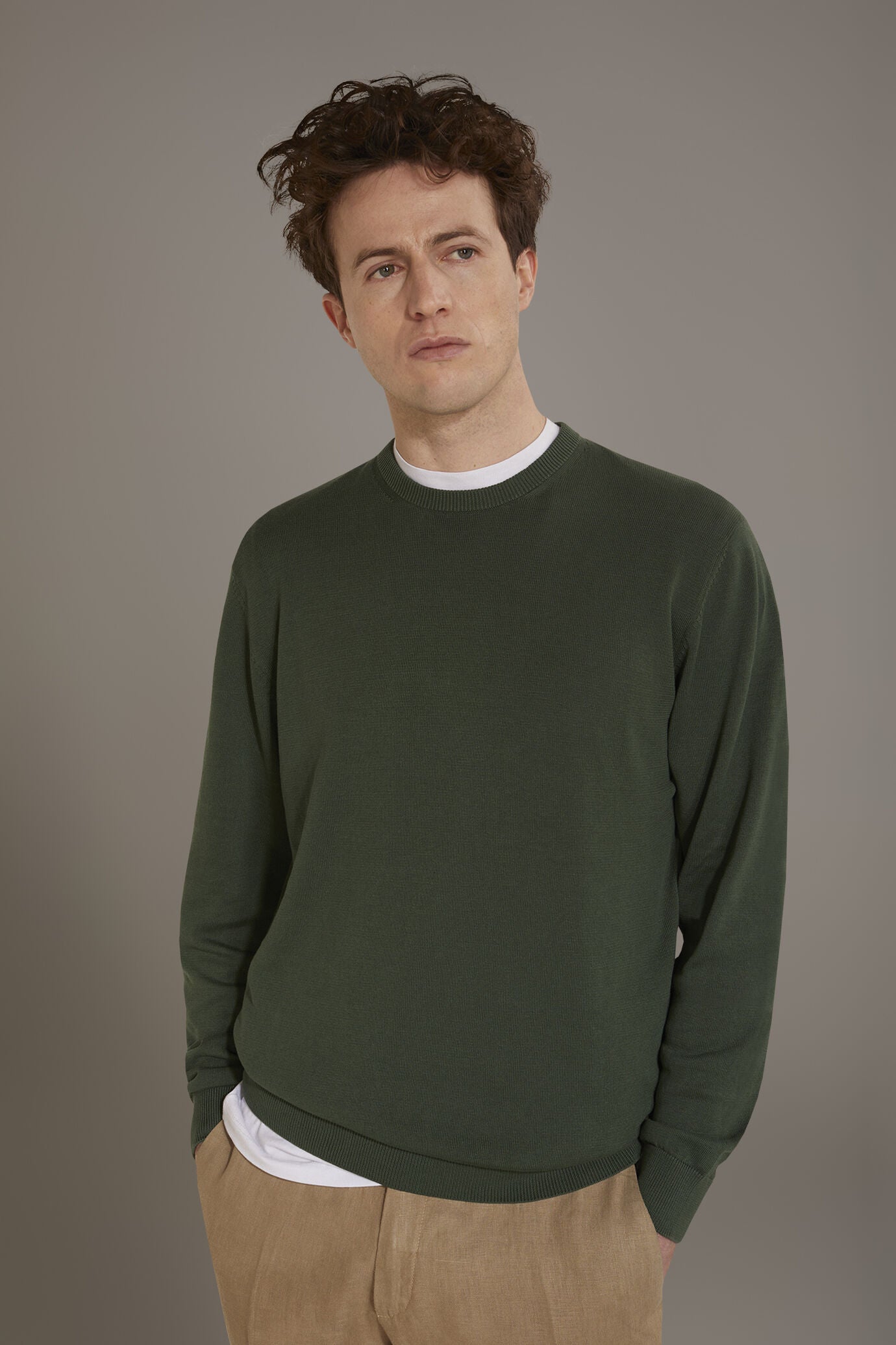 Round neck sweater 100% cotton
