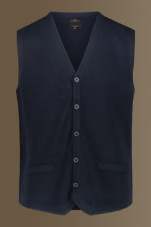 Knitted vest sigle breast pure cotton