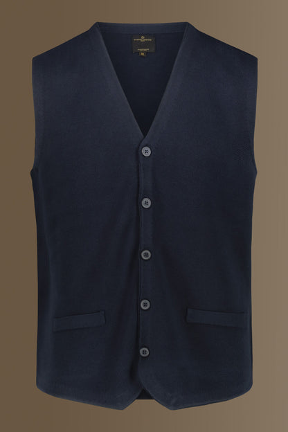 Knitted vest sigle breast pure cotton