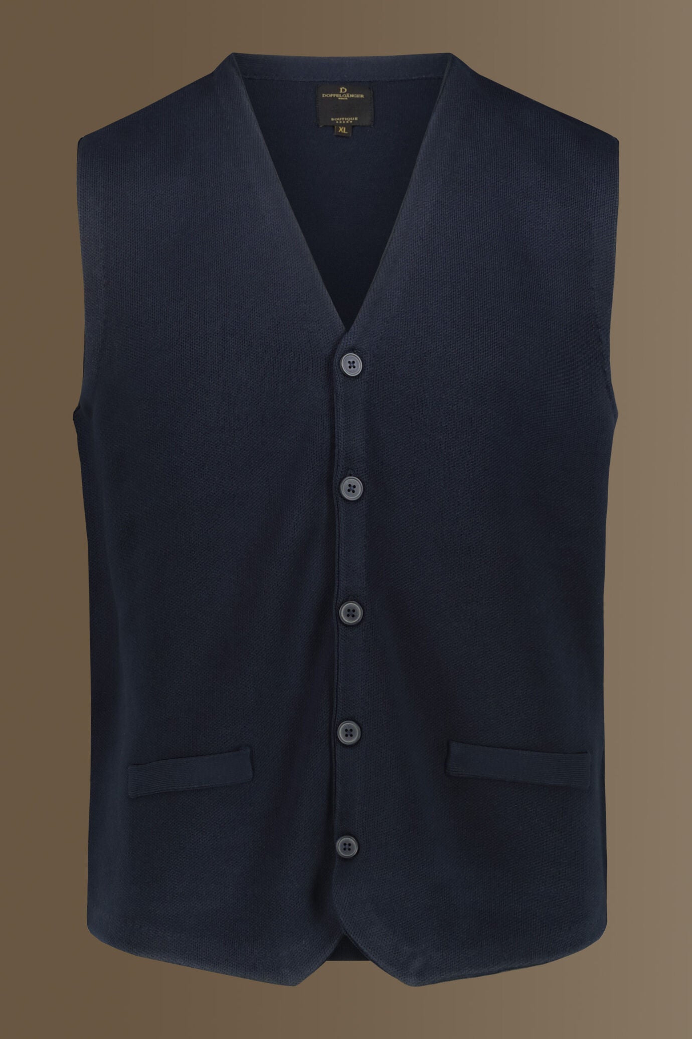 Knitted vest sigle breast pure cotton