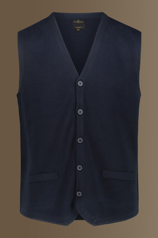 Knitted vest sigle breast pure cotton