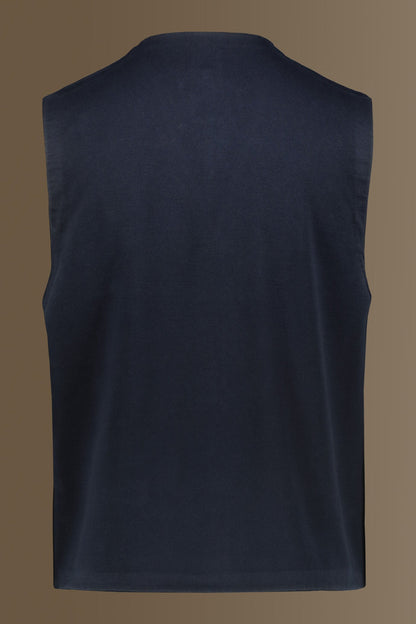 Knitted vest sigle breast pure cotton