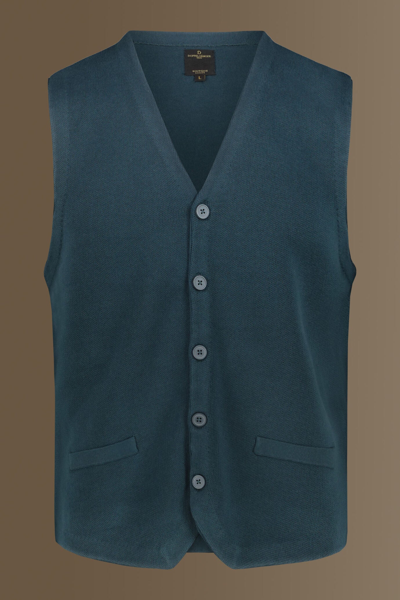 Knitted vest sigle breast pure cotton