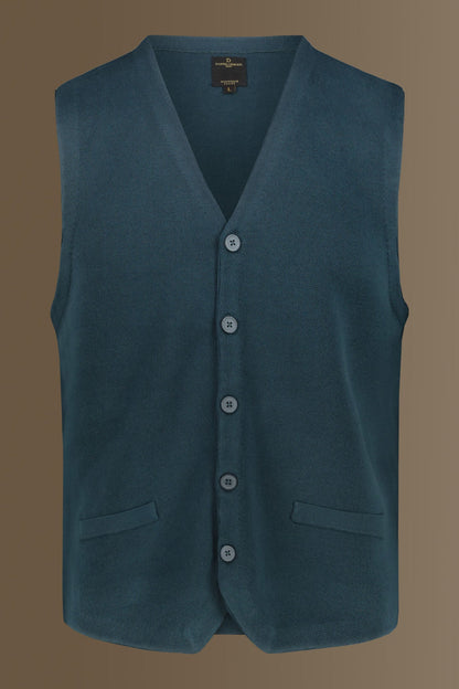 Knitted vest sigle breast pure cotton