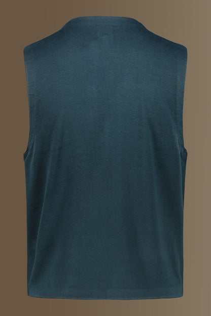Knitted vest sigle breast pure cotton
