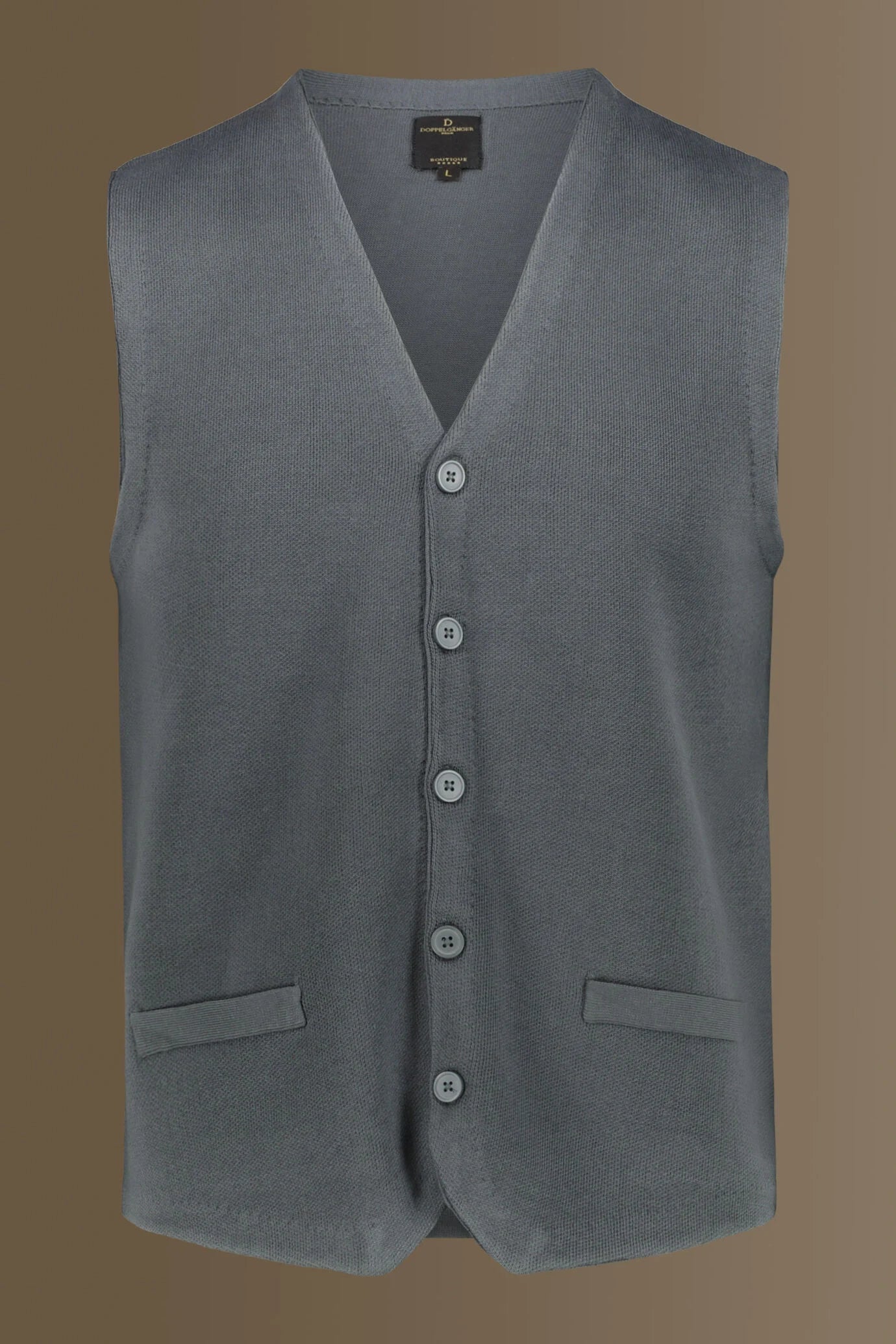 Knitted vest sigle breast pure cotton
