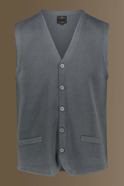 Knitted vest sigle breast pure cotton