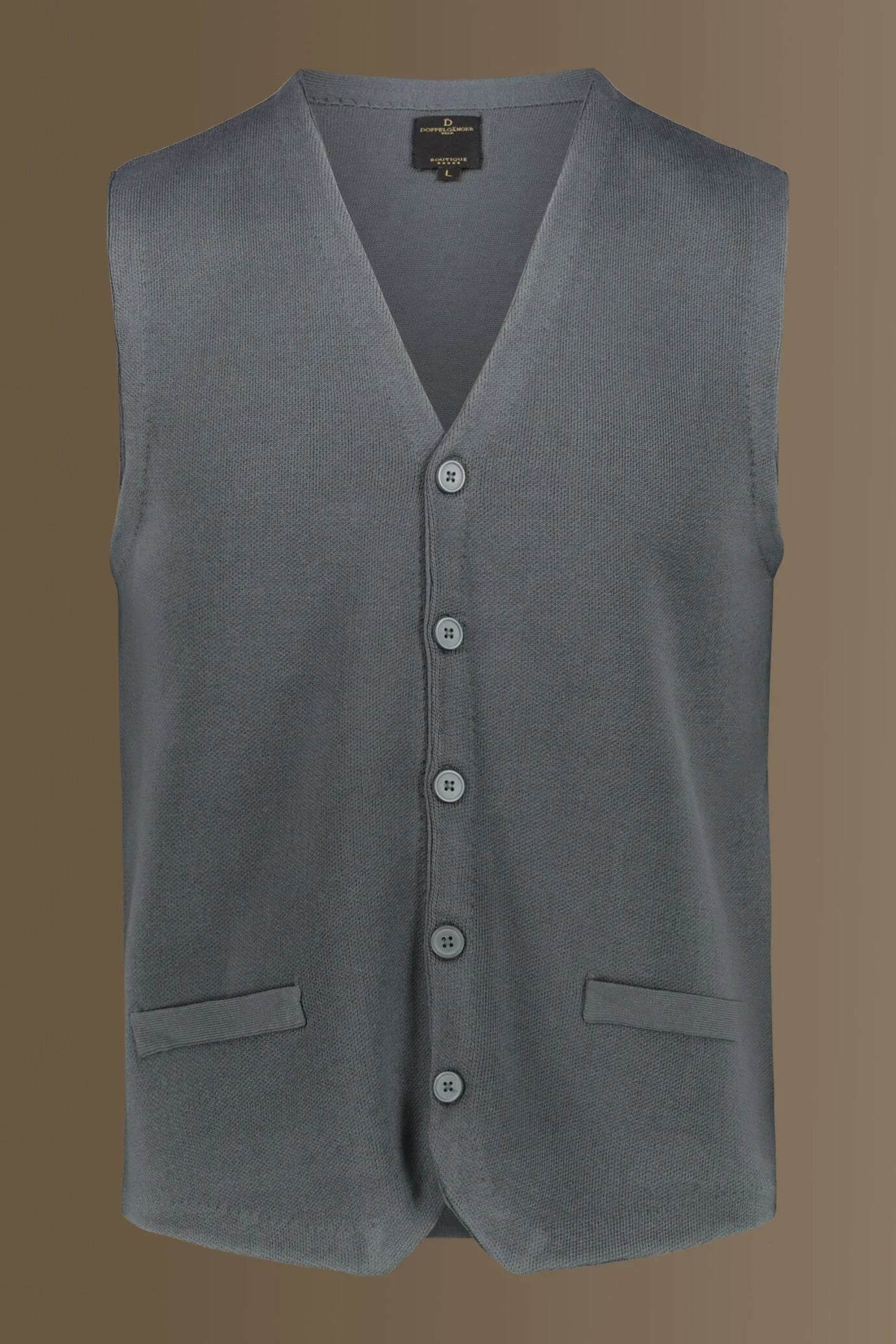 Knitted vest sigle breast pure cotton