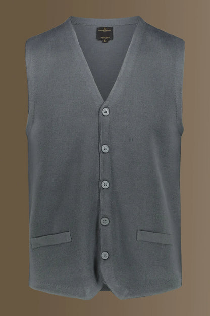 Knitted vest sigle breast pure cotton
