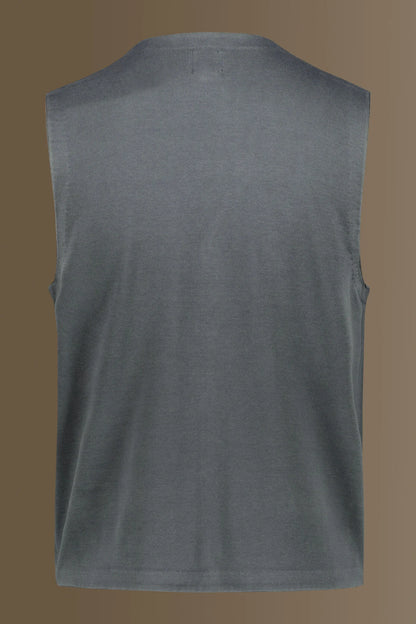 Knitted vest sigle breast pure cotton