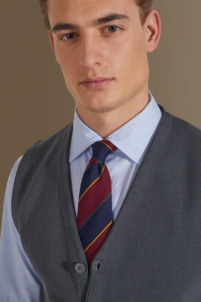 Knitted vest sigle breast pure cotton