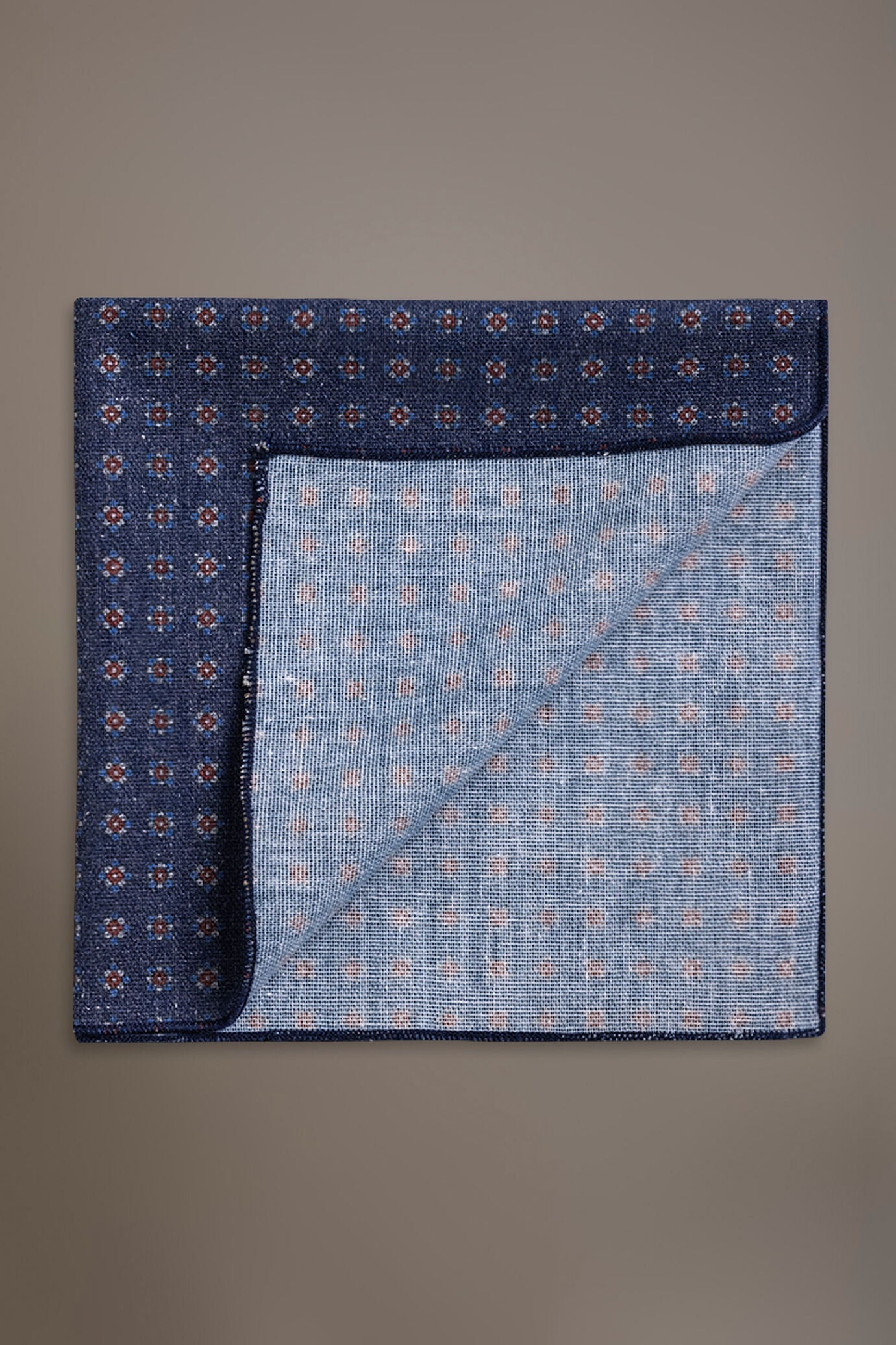 Linen blend pochette fancy design